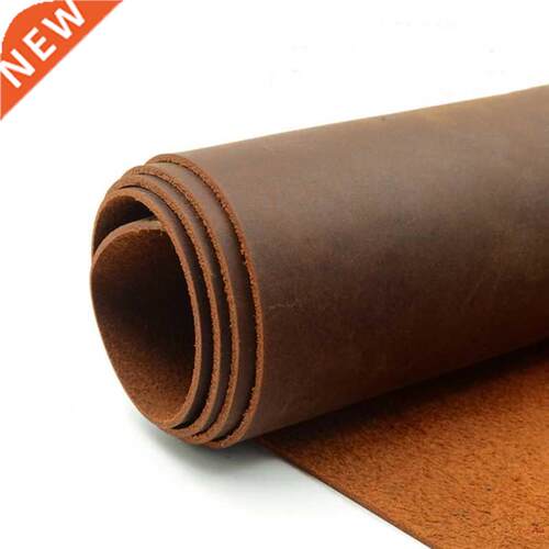 Dark Orange Natural Cow Skin Leather Crazy Horse Leather Col