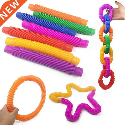 5Pcs Colorful Pop Tube Creative Magical Toy Circle Funny Toy