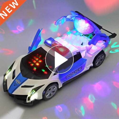 Electric dancing deformation rotating universal police car t