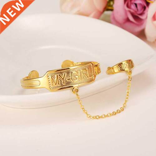 Dubai Gold Stamp baby SMALL girl Bangle Child Bracelet With
