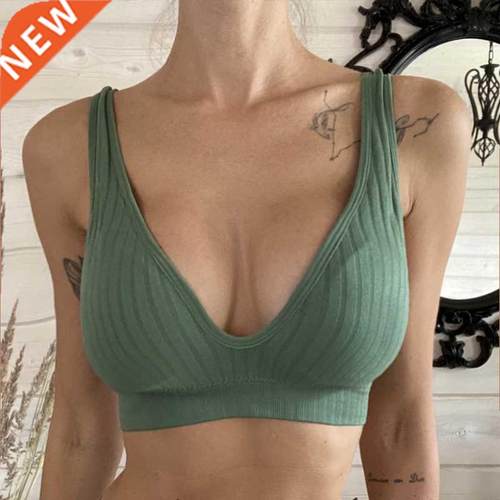 Women Seamless Sports Crop Top Sexy Bra Female Tube Tops Dee