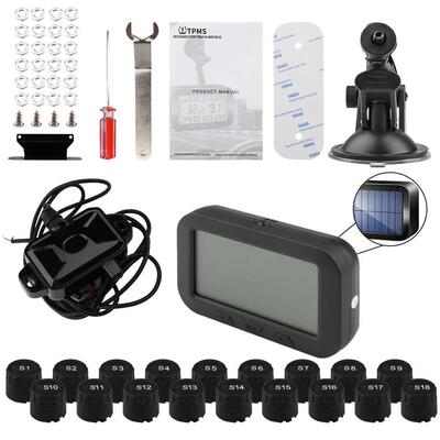 LCD Tire Pressure Monitoring System Solar TPMS External Wate