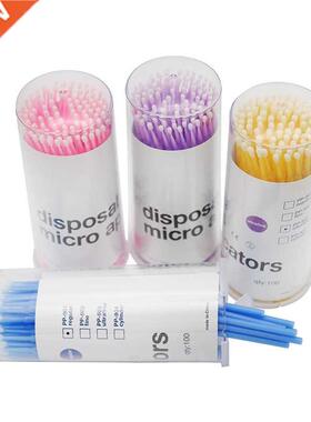 100 pcs Disposable Micro Brush Mascara Wands MicroBrush Appl