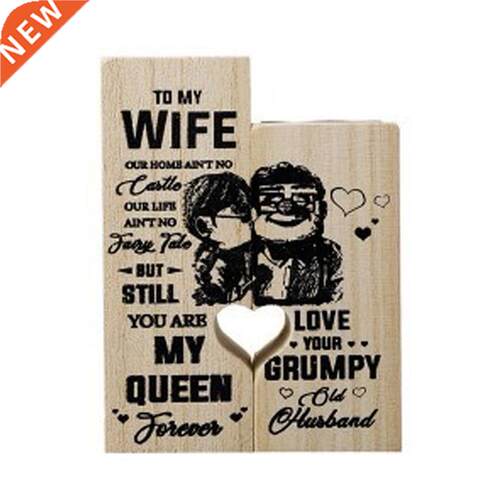 Heart-shaped Craft Wooden Candlestick Shelf Valentine's Day