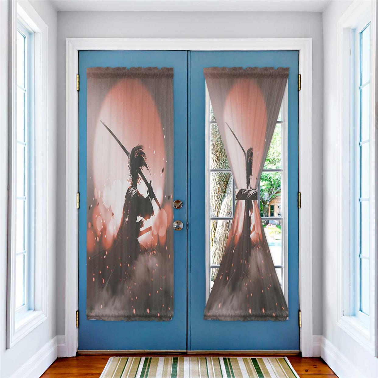Japanese Character Bushido Japanese Door Curtain for Living