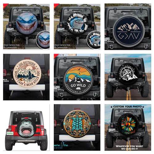 Spare Tire Cover for Car, A Gift for Camping Enthusiasts, Sp