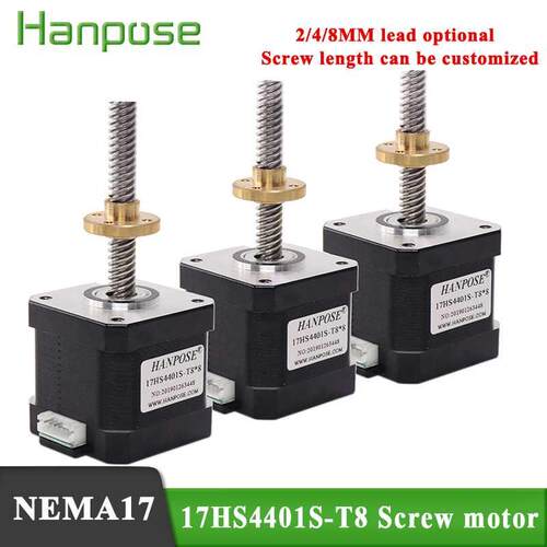 3PCS NEMA17 stepper motor L310mm 17HS4401S T8 screw 42x40 4
