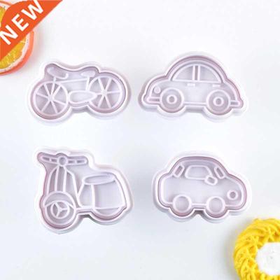 4Pcs Car Plane Motorcycle Bicycle Cookie Cutter Biscuit