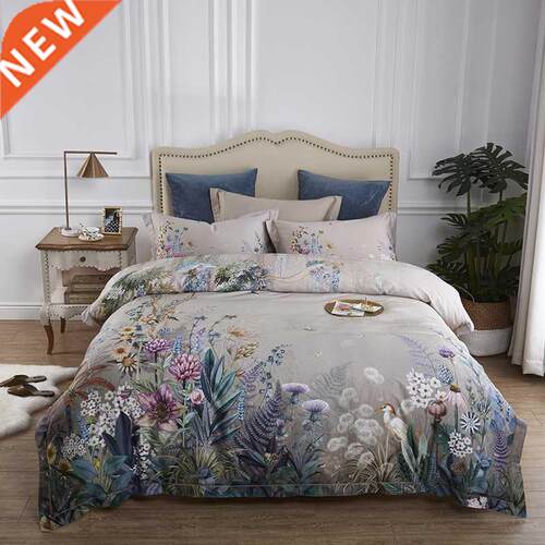 100% Egyptian Cotton US size Bedding Queen King size 4Pcs Bi