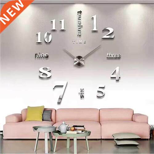 D Wall Clock Mirror Wall Stickers Creative DIY Watch Clock