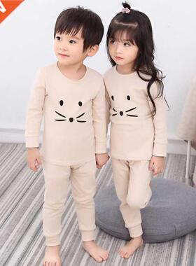 Toddler Girls Boys Clothes Children's Cotton Pajamas Set Tee