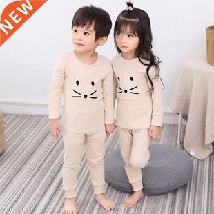 Toddler Girls Boys Clothes Children's Cotton Pajamas Set Tee