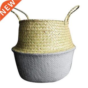 Seagrass Wicker Basket Wicker Basket Flower Pot Folding