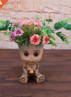 Baby Flowerpot Flower Pot Planter Pen Holder Desktop PVC Fig