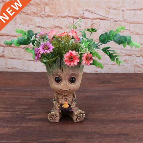 Baby Flowerpot Flower Pot Planter Pen Holder Desktop PVC Fig