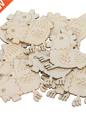 Wooden Chicken Pendant Unfinished Wooden Decorations Wooden