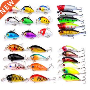 Mixed Cors Fishing Lure Kit Minnow Baits Set Wobbler Crank