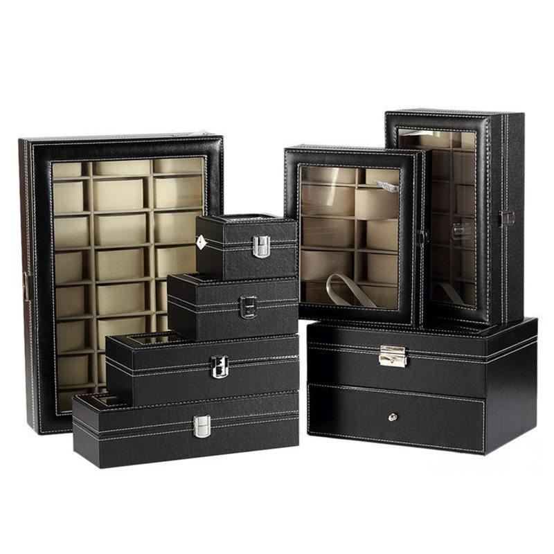 2/6/10/12 Slots PU Leather Watch Storage Box Organizer New M