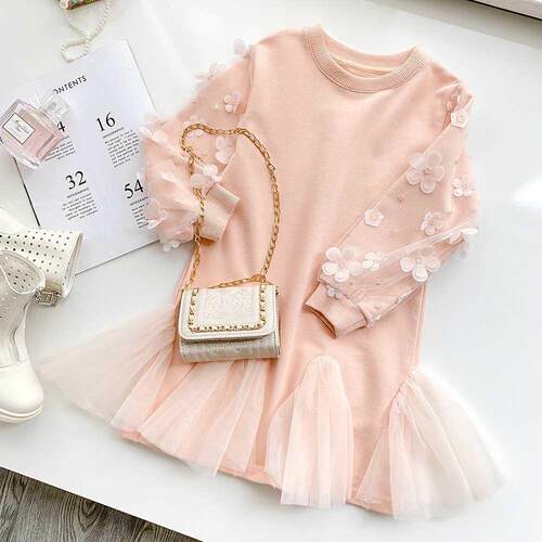 New Girls Fashion Dress Kids Cotton Dresses for Girls Winter