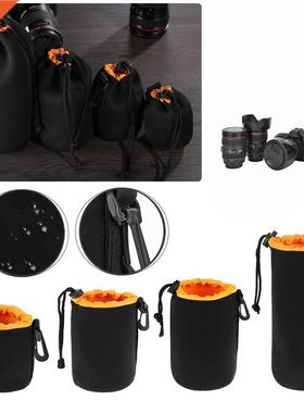 Waterproof Soft Camera Lens Bag Neoprene Lens Pouch Fleece B