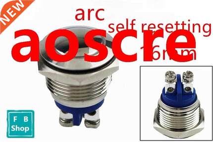 16mm metal button switch arc self resetting a normally open