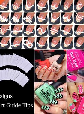 24 sheets/lot French Manicure DIY Nail Art Tips Guides Stick