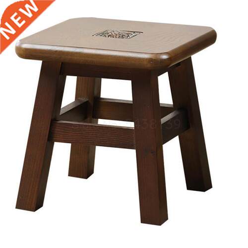 Solid wood stool home American retro bench dining stool