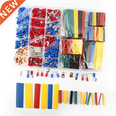 350pcs Terminals Connectors and 328pcs 2:1 Heat Shrink Tubes