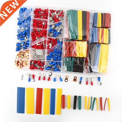 350pcs Terminals Connectors and 328pcs 2:1 Heat Shrink Tubes