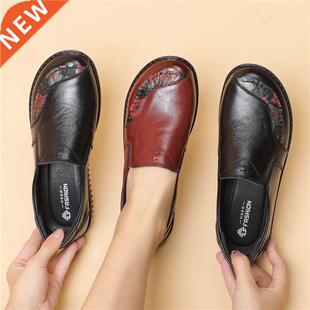Spring Flats Luxury Women Flat Elderly Shoes Retro Vintage G