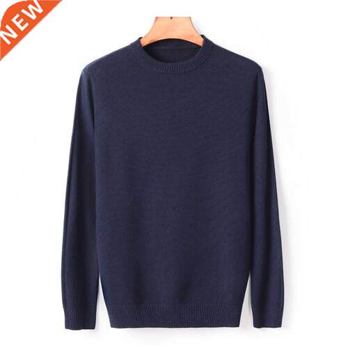 10 Colors Men's Thick Round Neck Sweater 2022 New Autumn