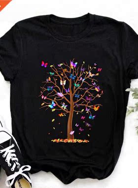 WVIOCE New Fashion Women Clothes Butterfly e Print Harajuku