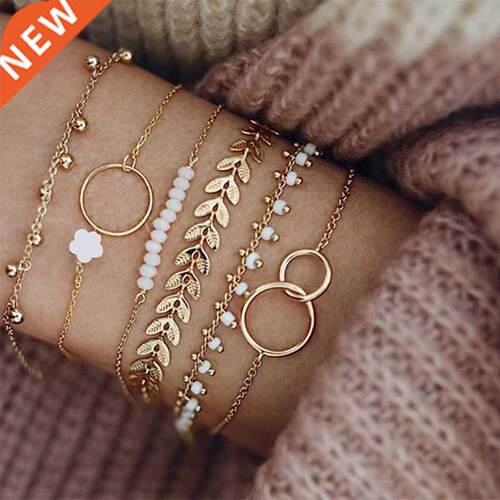 Tocona Bohemian Gold Tassel Bracelets for Women Boho Jewelry