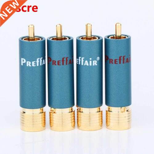Preffair R1722 4pcs/lot Gold-plated HIFI RCA Plug Hi-end RCA