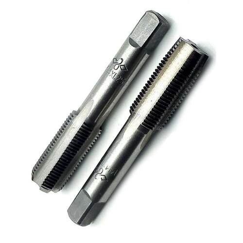 2PCS HSS 14mm*1.25 Metric Taper And Plug Right Hand Tap Dril