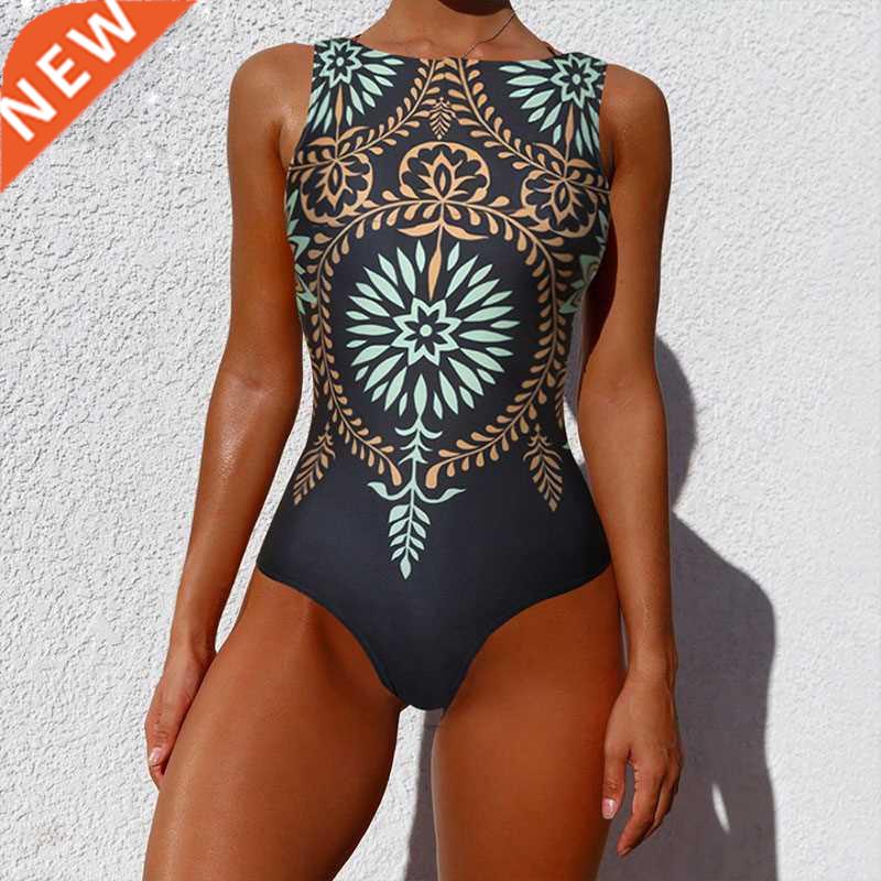 2022 Sexy High Neck One Piece Swimsuit Women Brazilian Swimw