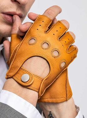 New Arrival Spring Men's Genuine Leather Gloves Driving Unli