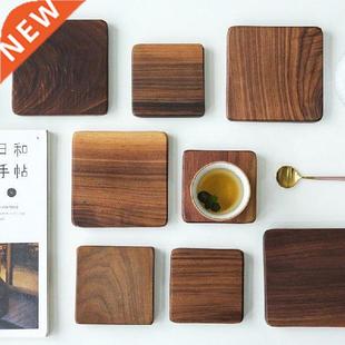 Japan Style Black Walnut Square Coaster Solid Wooden