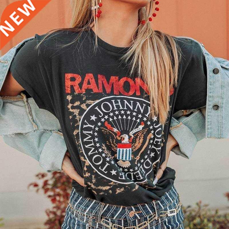 Super chic rock band tshirt for women new 2021 summer cotton