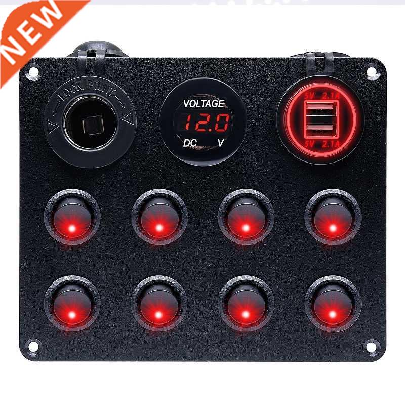 5 Gang 8 Gang Button Rocker Toggle Switch Panel Usb Control