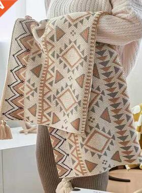Soft Tssel Knitted Blnkets Plid Bohemin Tpestry Np Bl