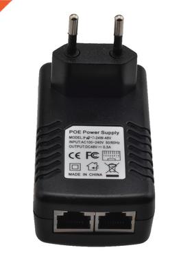 48V POE injector Ethernet CCTV Power Adapter 0.5A 24W,POE pi