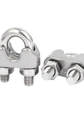 M5 3/16 Inch Saddle Clamps Cable Wire Rope Clips Fastener 12