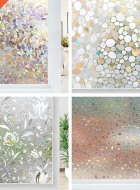 Mul-size Rainbow Window Film 3D Ecology Non Toxic Glass Viny