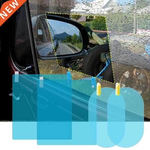 4pcs Rainproof Car Side Mirror Window Films Clear Superior Q