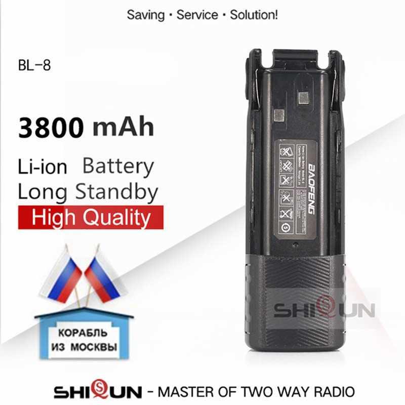 1pc 2pcs BL-8 Battery Enlarge 3800mah 2800mAh Camo Baofeng u
