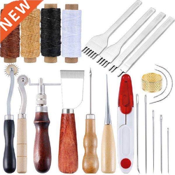 Professional Leather Craft Tools Kit Hand Sewing Stitching