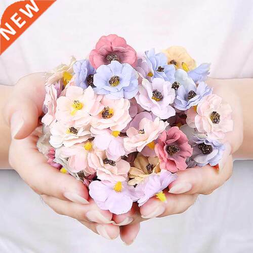 0Pcs cm Multicolor Daisy Flower Heads Mini Silk Artificial