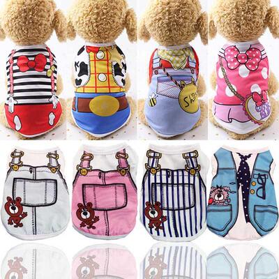 Wholesale Small Pet Dog Clothes Vest Down Jacket Cartoon Cut