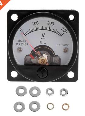 Voltmeter SO-45 AC 0-300V Round Analog Dial Panel Meter Volt
